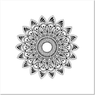 Mandala (black) Posters and Art